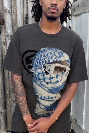 Concert Outfit Masked Portrait Graphic T-Shirt