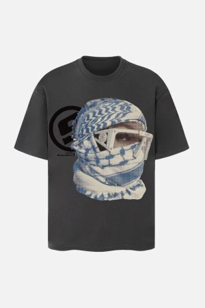 Concert Outfit Masked Portrait Graphic T-Shirt