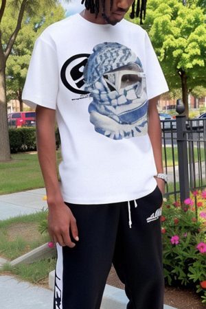 Concert Outfit Masked Portrait Graphic T-Shirt