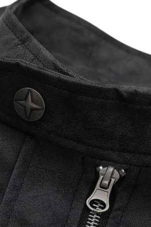 Concert Outfit Matte PU Moto Leather Jacket