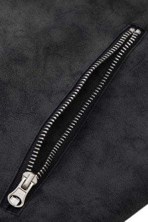 Concert Outfit Matte PU Moto Leather Jacket