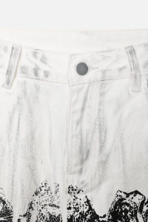 Concert Outfit Mecha Print Jeans