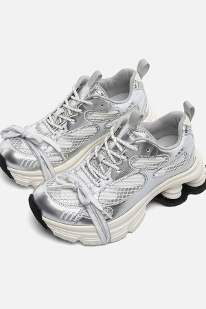 Concert Outfit Mesh Breathable Platform Sneakers