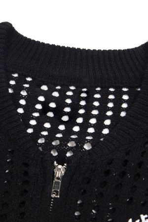 Concert Outfit Mesh Zip-Up Sports Jersey Short Sleeve Shirt