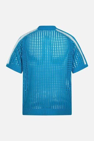 Concert Outfit Mesh Zip-Up Sports Jersey Short Sleeve Shirt