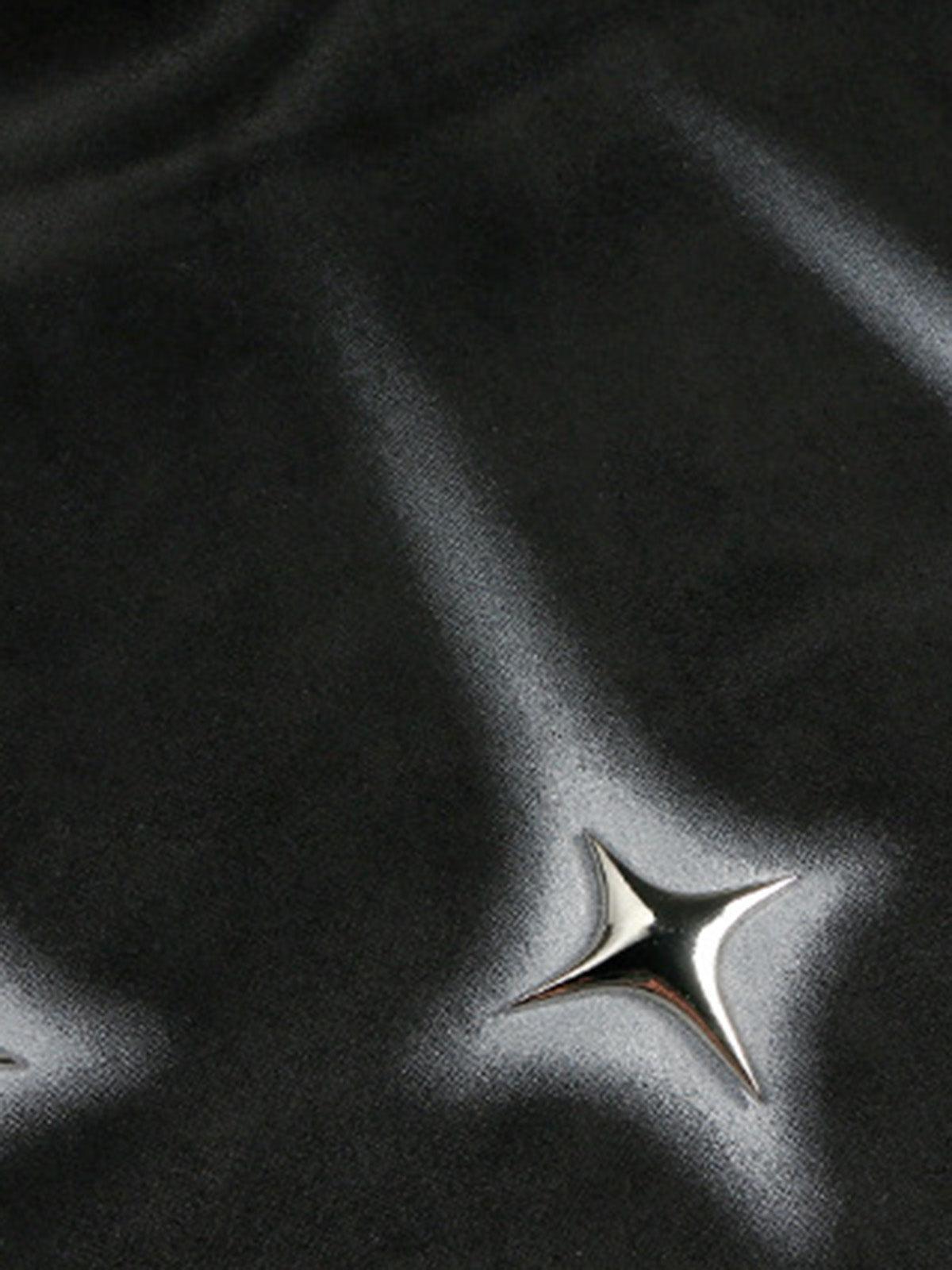 Concert Outfit Metal Button Multi Zipper Suede Fleece Sweatshirt Concert Outfit Metal Button Multi Zipper Suede Fleece Sweatshirt