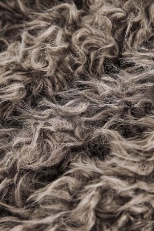 Concert Outfit Metal leather button Faux Fur Jacket