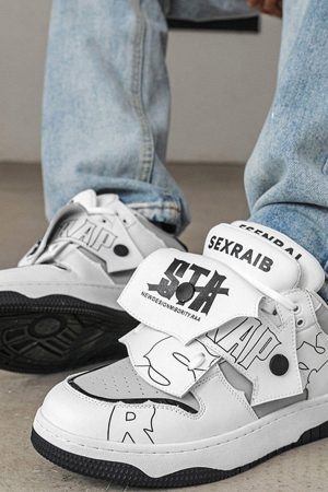 Concert Outfit Mid-Top Color Blocking Skate Shoes