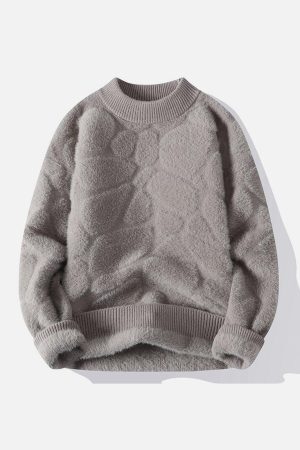 Concert Outfit Mink Fleece Solid Warm Sweater