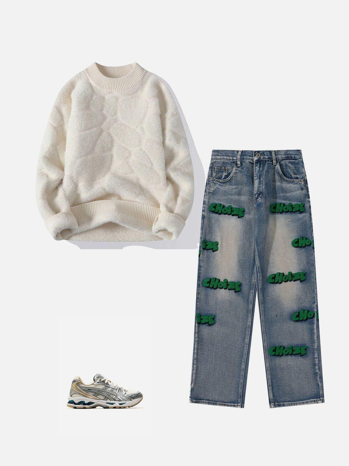 Concert Outfit Mink Fleece Solid Warm Sweater Concert Outfit Mink Fleece Solid Warm Sweater