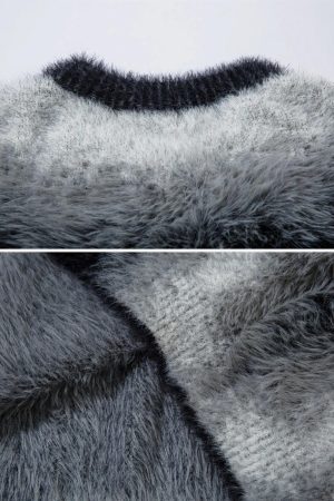 Concert Outfit Mohair Spliced Sweater