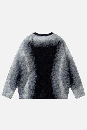 Concert Outfit Mohair Spliced Sweater