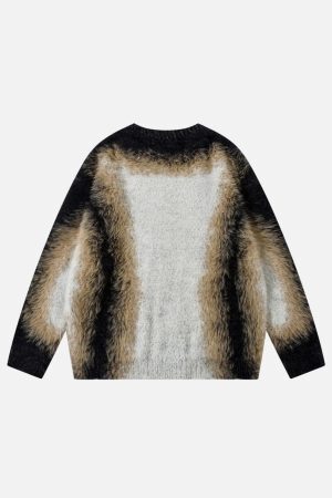 Concert Outfit Mohair Spliced Sweater