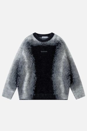 Concert Outfit Mohair Spliced Sweater