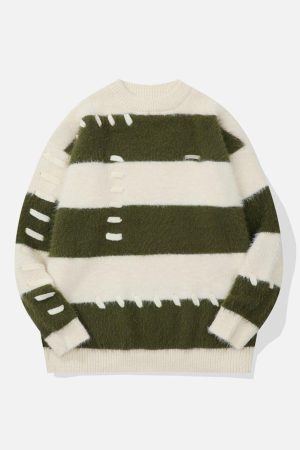 Concert Outfit Mohair Stripe Sweater