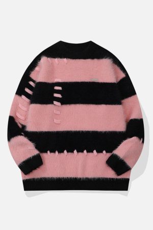 Concert Outfit Mohair Stripe Sweater