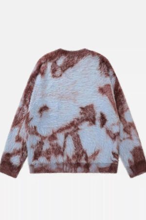 Concert Outfit Mohair Tie-Dye Design Sweater