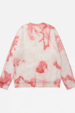 Concert Outfit Mohair Tie-Dye Design Sweater