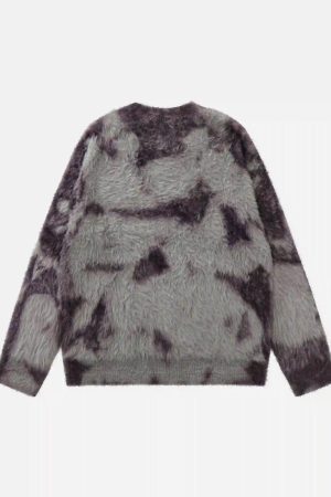 Concert Outfit Mohair Tie-Dye Design Sweater