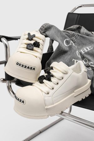Concert Outfit Monochrome Chunky Tread Sneakers