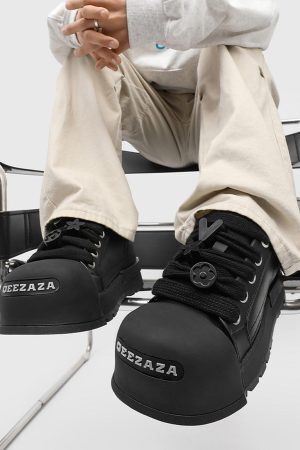 Concert Outfit Monochrome Chunky Tread Sneakers