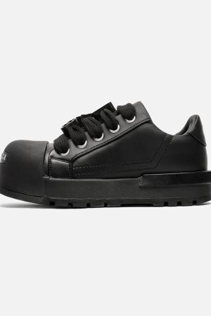 Concert Outfit Monochrome Chunky Tread Sneakers