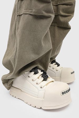Concert Outfit Monochrome Chunky Tread Sneakers