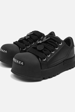 Concert Outfit Monochrome Chunky Tread Sneakers