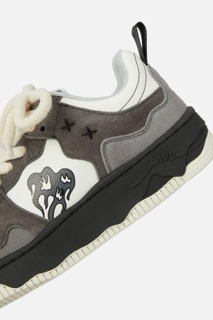 Concert Outfit Monochrome Shadowwave Heavy-Duty Street Sneakers