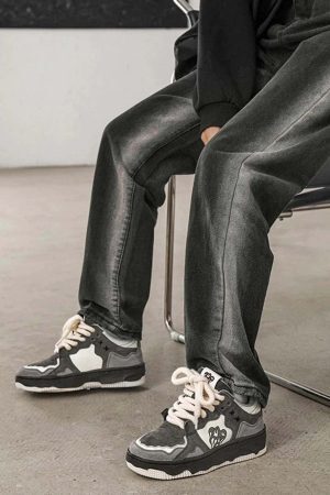 Concert Outfit Monochrome Shadowwave Heavy-Duty Street Sneakers