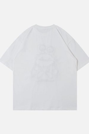 Concert Outfit Monster Embroidery Print Tee