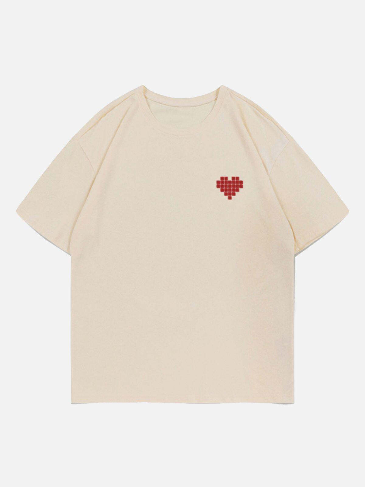 Concert Outfit Mosaic Heart Print Tee Concert Outfit Mosaic Heart Print Tee