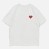 Concert Outfit Mosaic Heart Print Tee