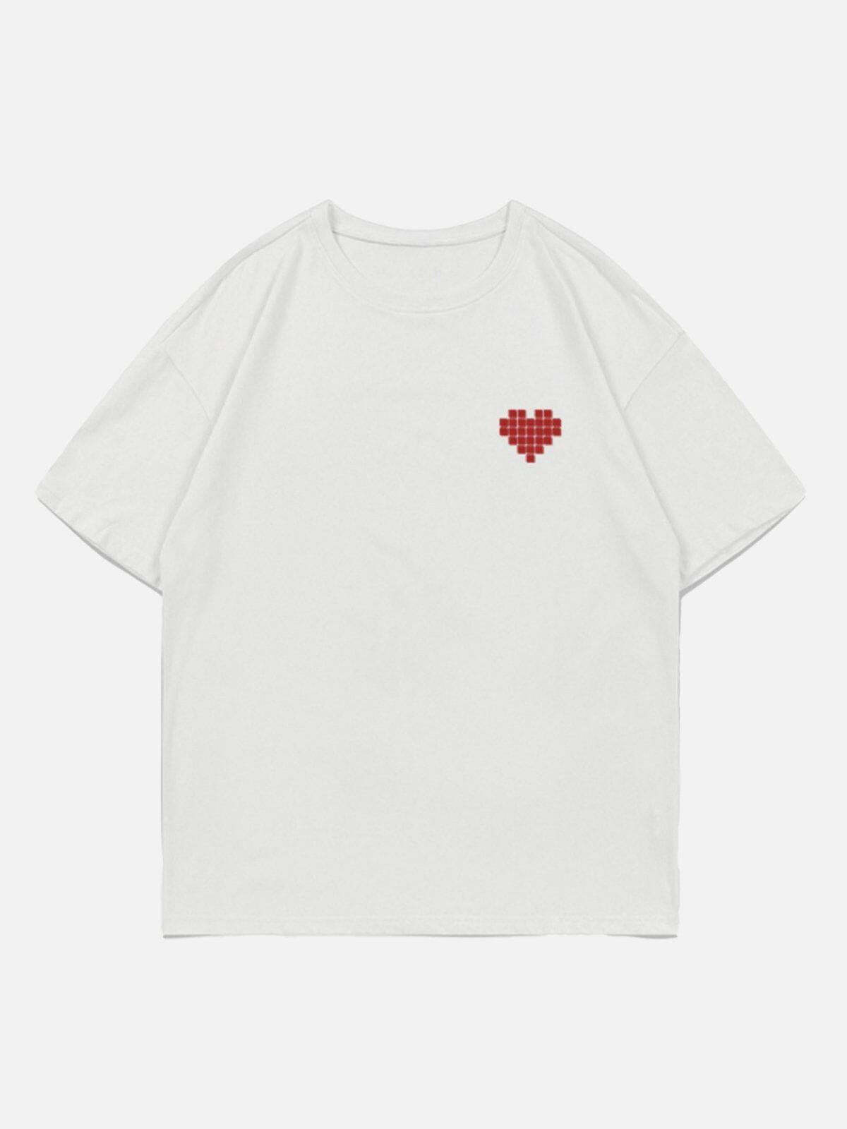 Concert Outfit Mosaic Heart Print Tee Concert Outfit Mosaic Heart Print Tee