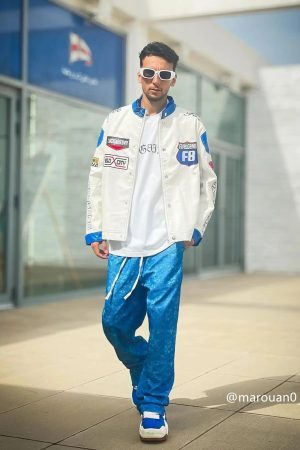 Concert Outfit Motorcycle PU Leather Stitching Racing Jacket