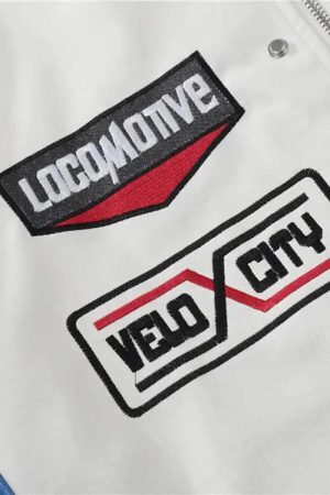 Concert Outfit Motorcycle PU Leather Stitching Racing Jacket