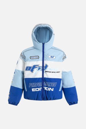 Concert Outfit Motorcycle Racing Puffer Jacket
