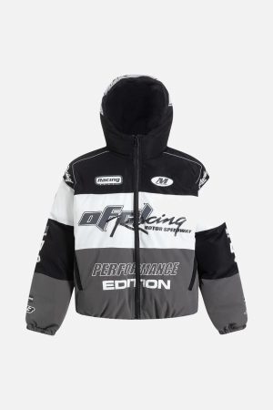 Concert Outfit Motorcycle Racing Puffer Jacket