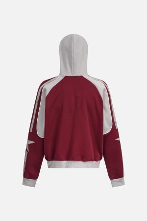 Concert Outfit Mottled Distressed Print Hoodie