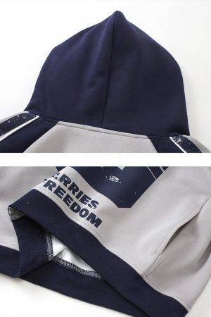 Concert Outfit Mottled Distressed Print Hoodie