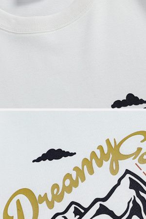 Concert Outfit Mountain Print Tee