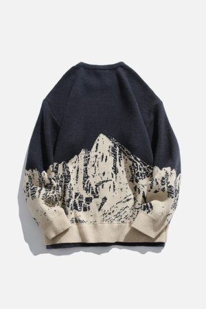 Concert Outfit Mountains Knit Sweater