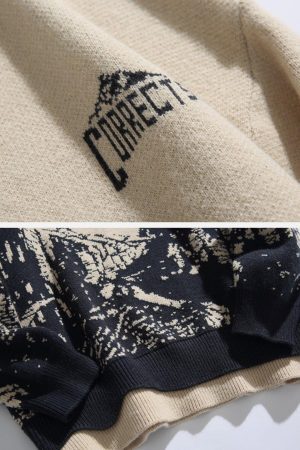 Concert Outfit Mountains Knit Sweater