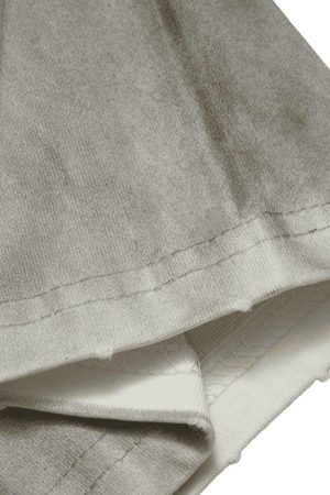 Concert Outfit Mud-Dyed Dirty Spray Cross Print Street Rap T-Shirt