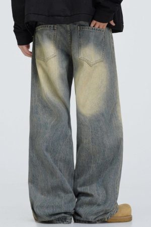 Concert Outfit Mud Dyeing Jeans