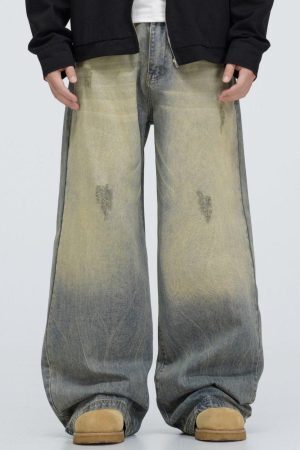 Concert Outfit Mud Dyeing Jeans