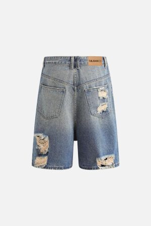 Concert Outfit Multi Distressed Jorts