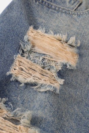 Concert Outfit Multi Distressed Jorts