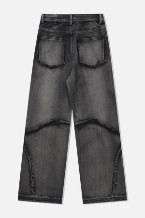 Concert Outfit Multi Fringe Washed Jeans