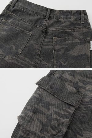 Concert Outfit Multi-Pocket Camouflage Cargo Pants